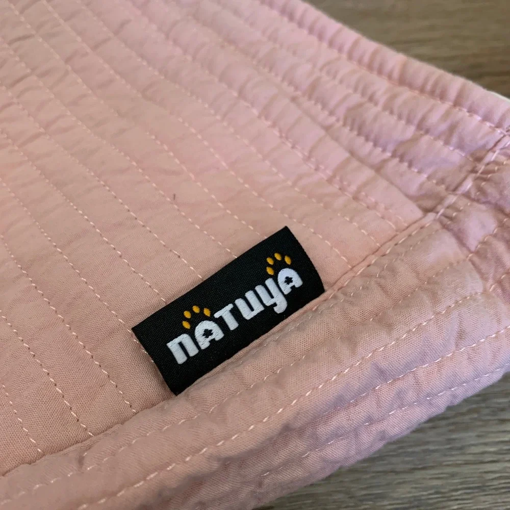 Natuya Pink Quilted Pet Carrier Sling Small Dog Cat Hands Free Travel Bag